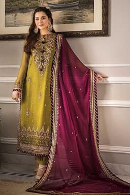 Thumbnail of Asim Jofa Summer Collection: Luxurious 3-Piece Embroidered Chiffon Party Wear