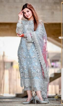 Thumbnail of LAAM 3-Piece Heavy Embroidered Organza Suit | Luxury Party Wear with Ready-to-Wear Dupatta
