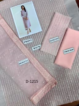 Thumbnail of Baroque 3-Piece Sequin Embroidered Chiffon Suit | Luxury Party Wear with Soft Net Dupatta