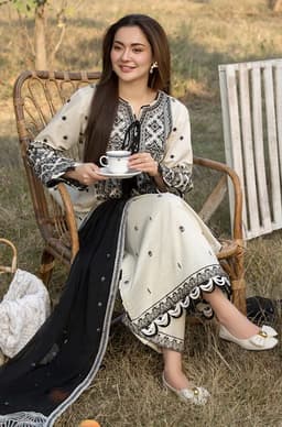 Thumbnail of ALLYS 3-Piece Heavy Embroidered Lawn Suit | Fancy Summer Collection with Bamber Chiffon Dupatta
