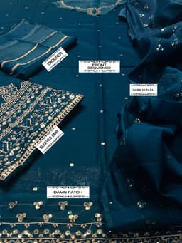 Thumbnail of ZARA SHAHJAHAN 3-Piece Embroidered Lawn Suit | Fancy Summer Collection with Khaadi Net Dupatta